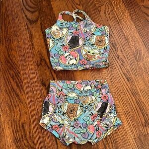 Kids Cartoon Print Matching Set